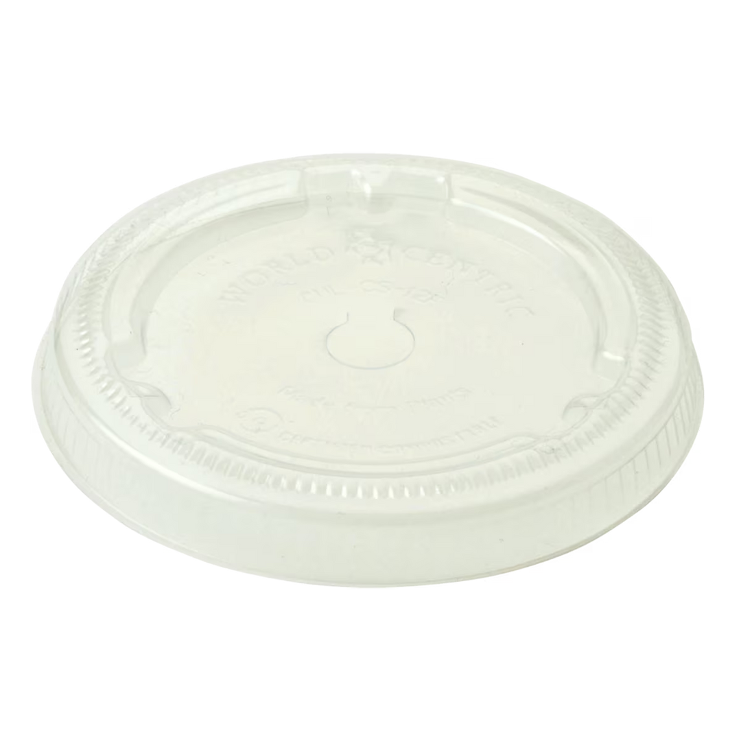 World Centric CUL-CS-12F PLA Lid for 12-22 oz Paper Cold Cups