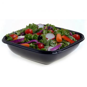 Sabert 99032B150 Black 32 oz Large Square Bowl