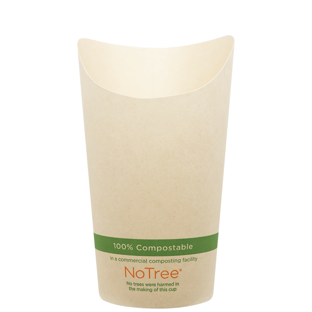 World Centric FC-NT-75 16 oz NoTree Paper French Fry Scoop Cup