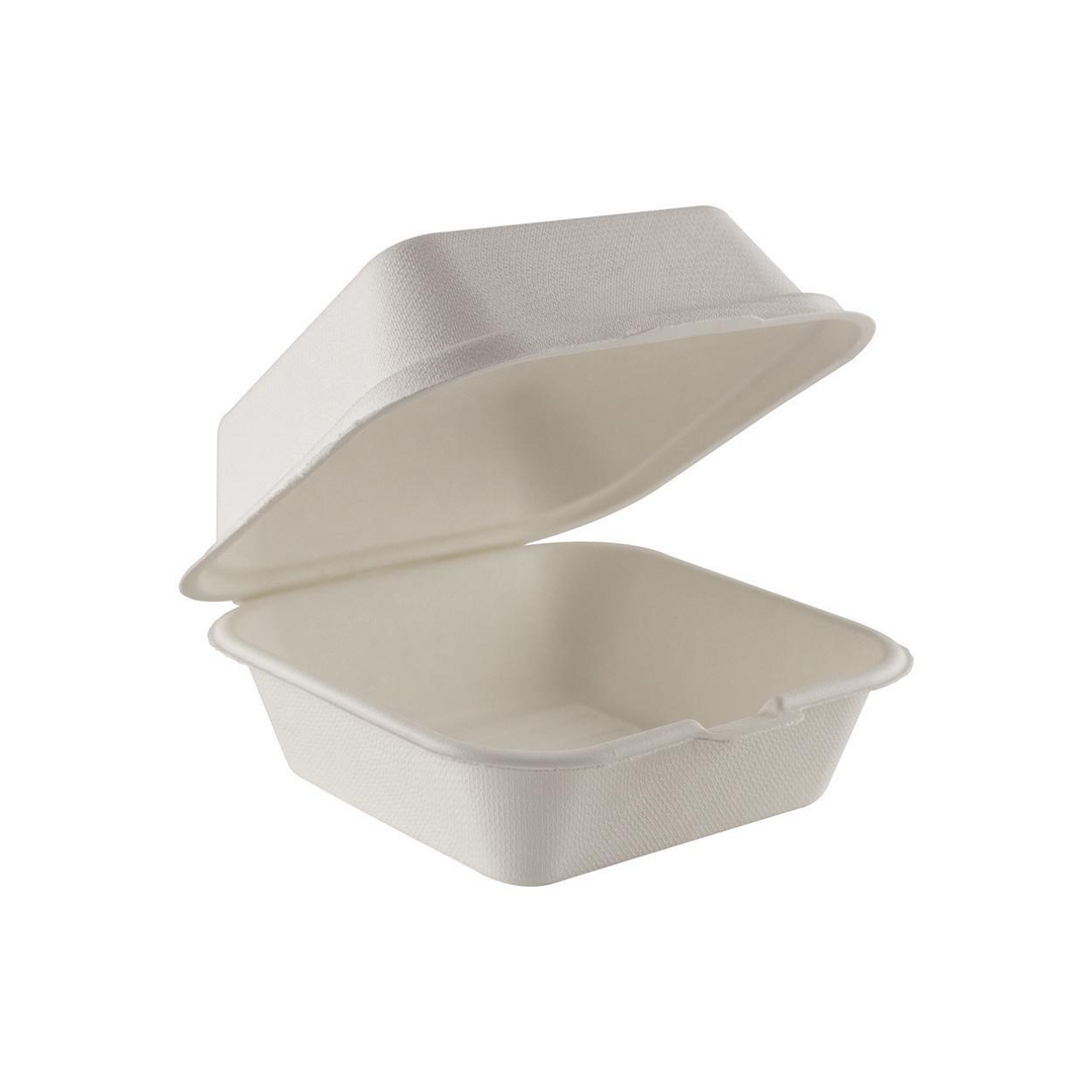 Anchor Packaging FH6611 6" x 6" Molded Fiber Hinged Clamshell