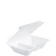 Dart 205HT2 9x6x3 All Purpose White Foam 2 Compartment Hinged Lid Containers