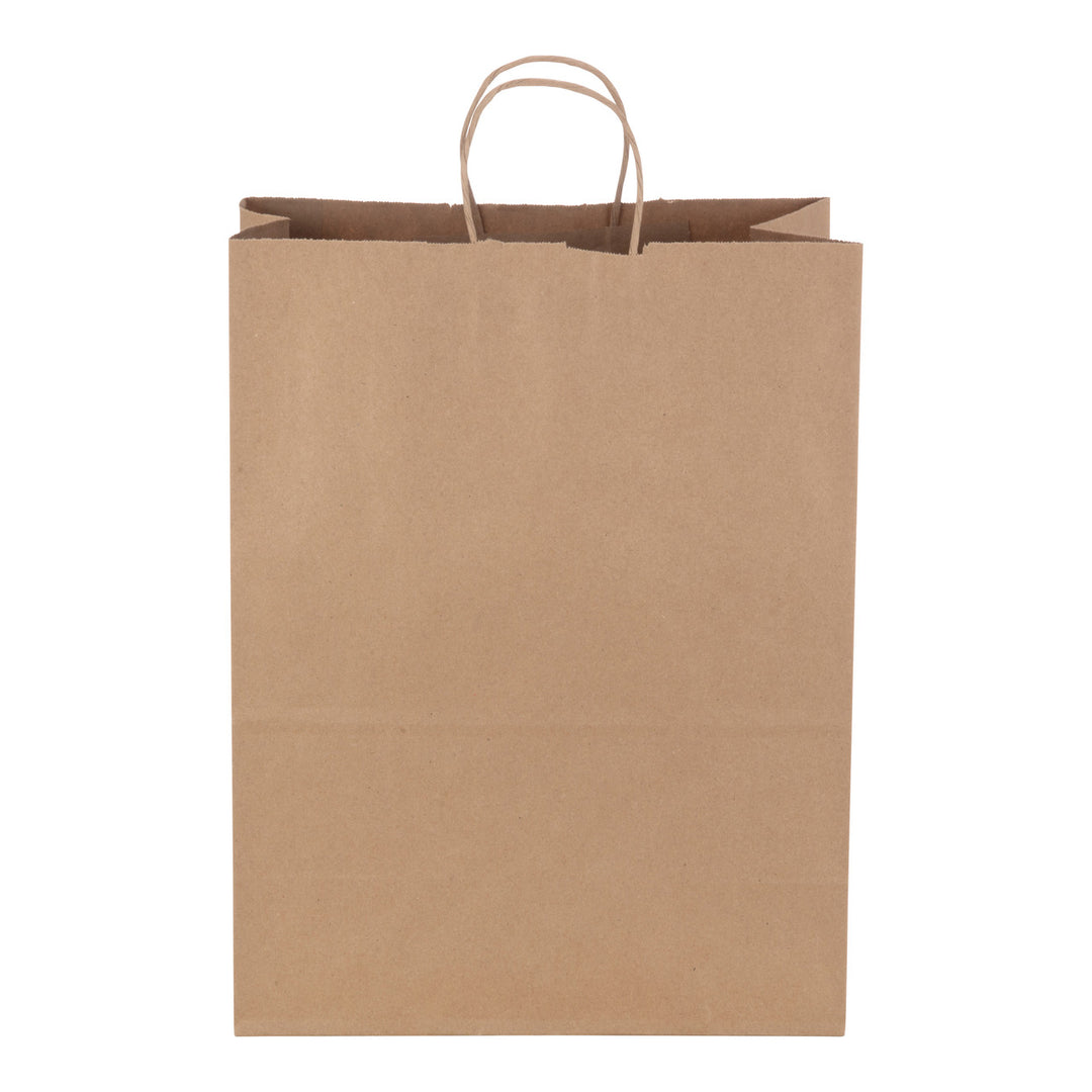Kraft 65# Handled Shopper Bag 13" x 7" x 17"