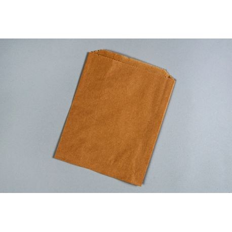 6.5" x 1" x 8" Natural Kraft Grease Resistant Sandwich Bags