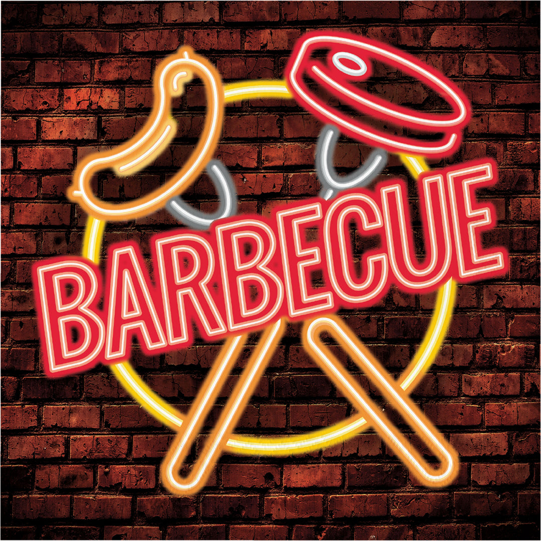 Creative Converting 13" X 13" Neon BBQ Luncheon Napkins