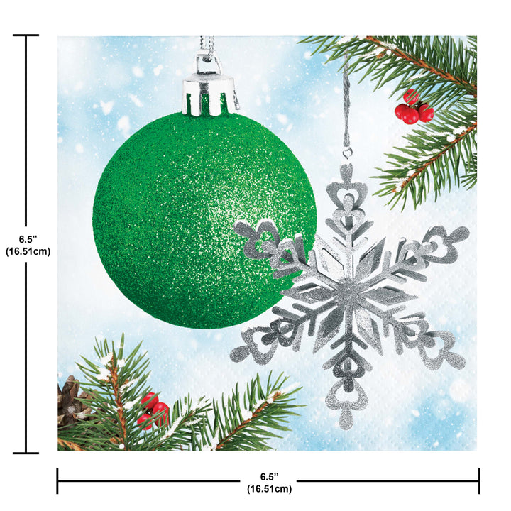 Creative Converting 376070 13" X 13" Classical Christmas Lunch Napkins