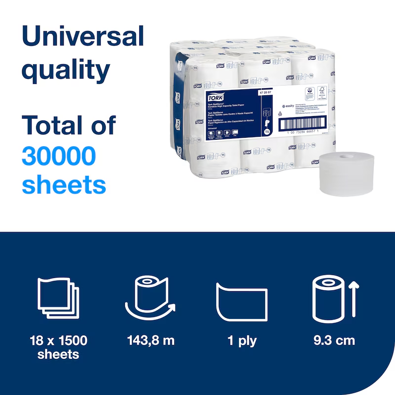 Tork OptiServe Coreless High Capacity Toilet Paper 18/Case