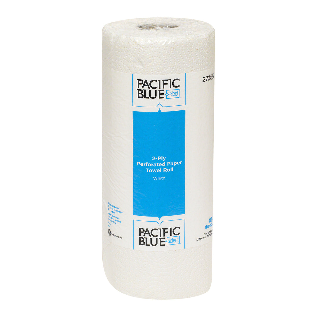Georgia Pacific 27385 Pacific Blue Select 2-Ply Perforated White Paper Towel Roll 30/Case