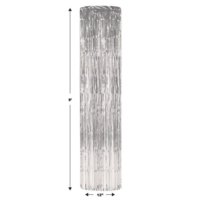 Beistle 50515-S 8' x 1' Silver Metallic Column