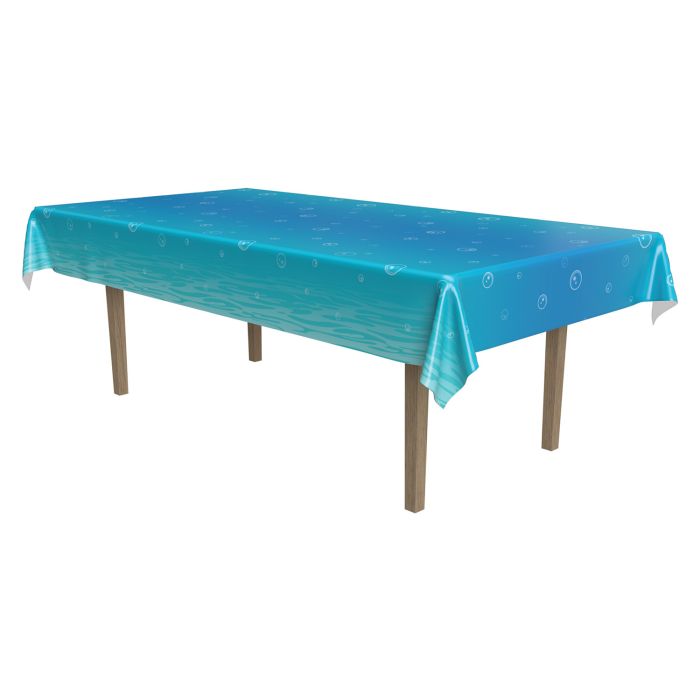 Beistle 54534 54" x 108" Under The Sea Plastic Table Cover