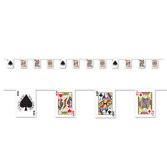 Beistle 54167 7 x 12' Playing Card Pennant Banner