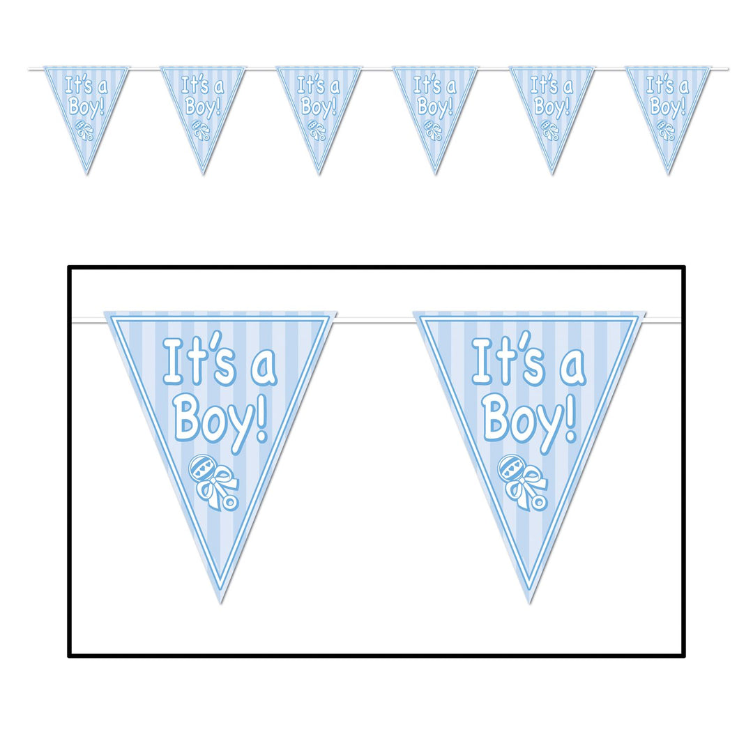 11" x 12' "It's A Boy" Pennant Banner (57448)