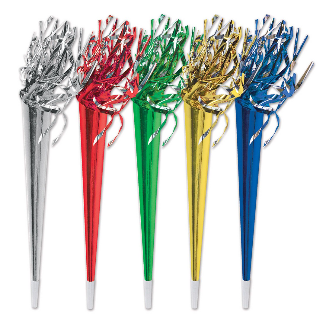 Beistle 80125-25 25" Foil Tasseled Trumpets