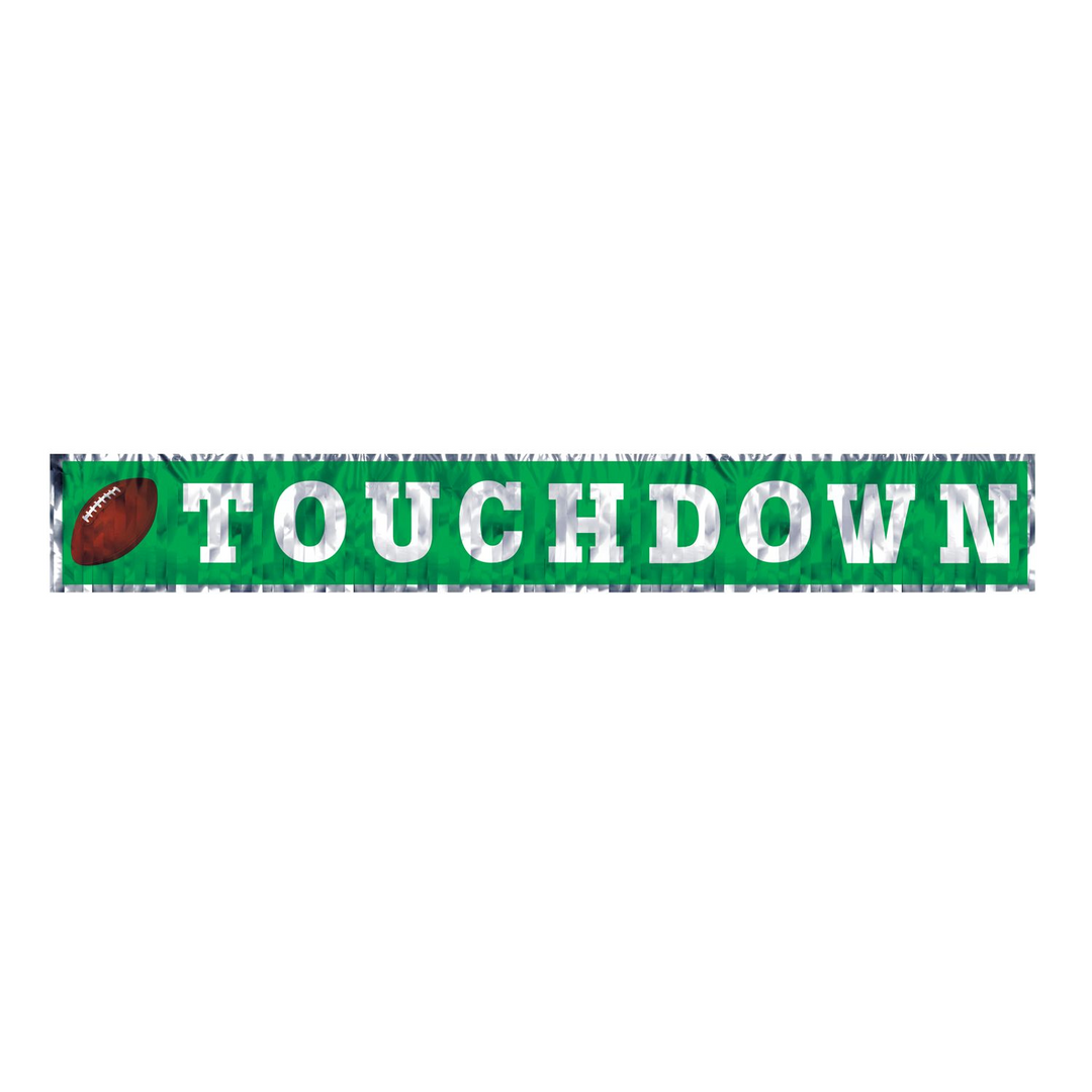 Beistle 57110 Metallic Touchdown Fringe Banner 5' x 7.5"