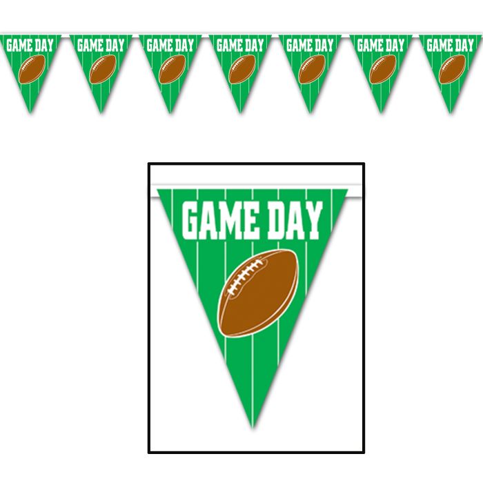 Beistle 50056 12' Game Day Football Pennant Banner