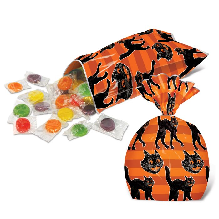 Beistle 00857 Vintage Halloween Cello Bags 4" x 9" x 2" - 25 Count