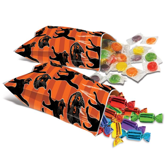 Beistle 00857 Vintage Halloween Cello Bags 4" x 9" x 2" - 25 Count