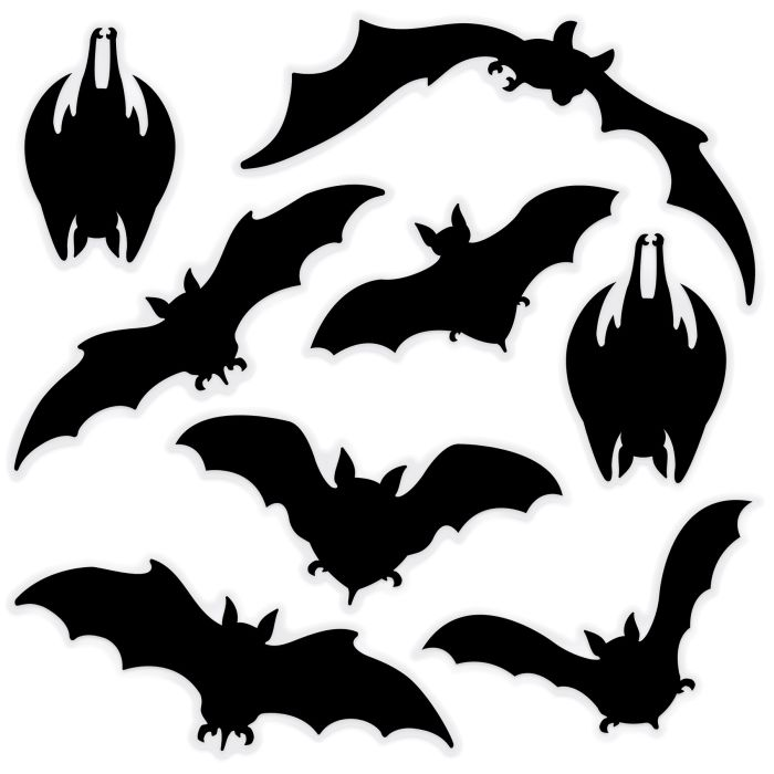 Beistle 00483 Bat Silhouette Clings