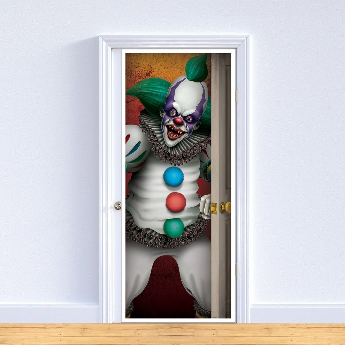 Beistle 00494 6' x 30" Creepy Clown Door Cover