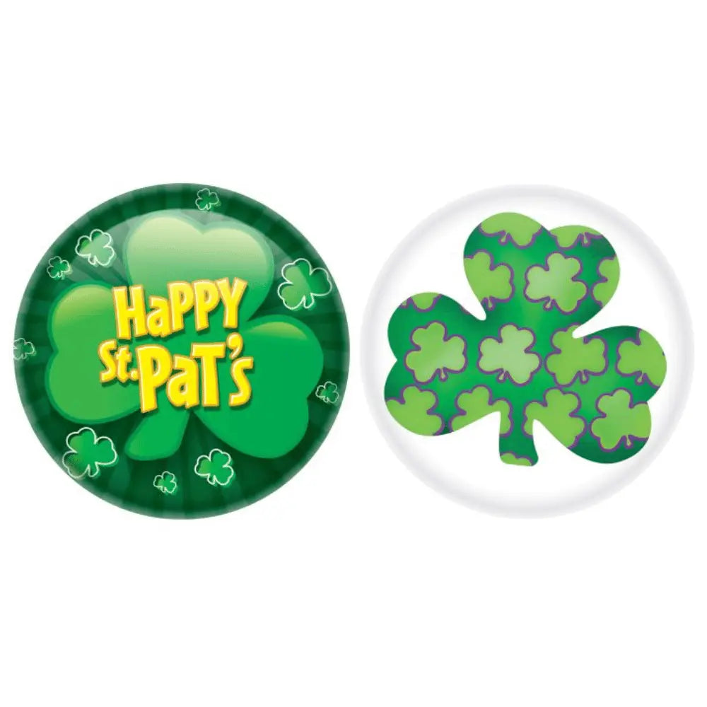 Beistle 33250 2" St Patrick's Day Buttons 2/Pack