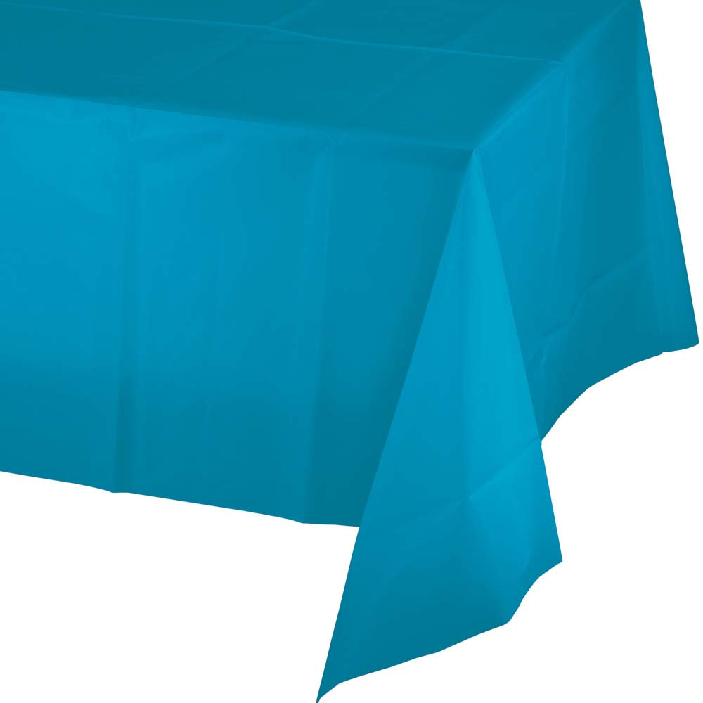 Creative Converting 54" X 108" Turquoise Plastic Table Covers
