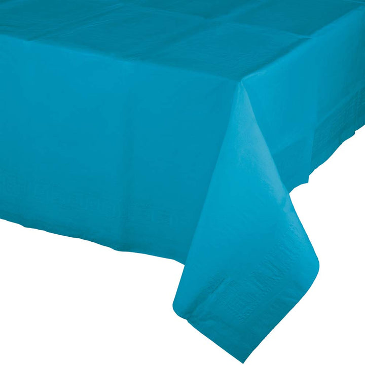54" X 108" Turquoise Paper Table Covers