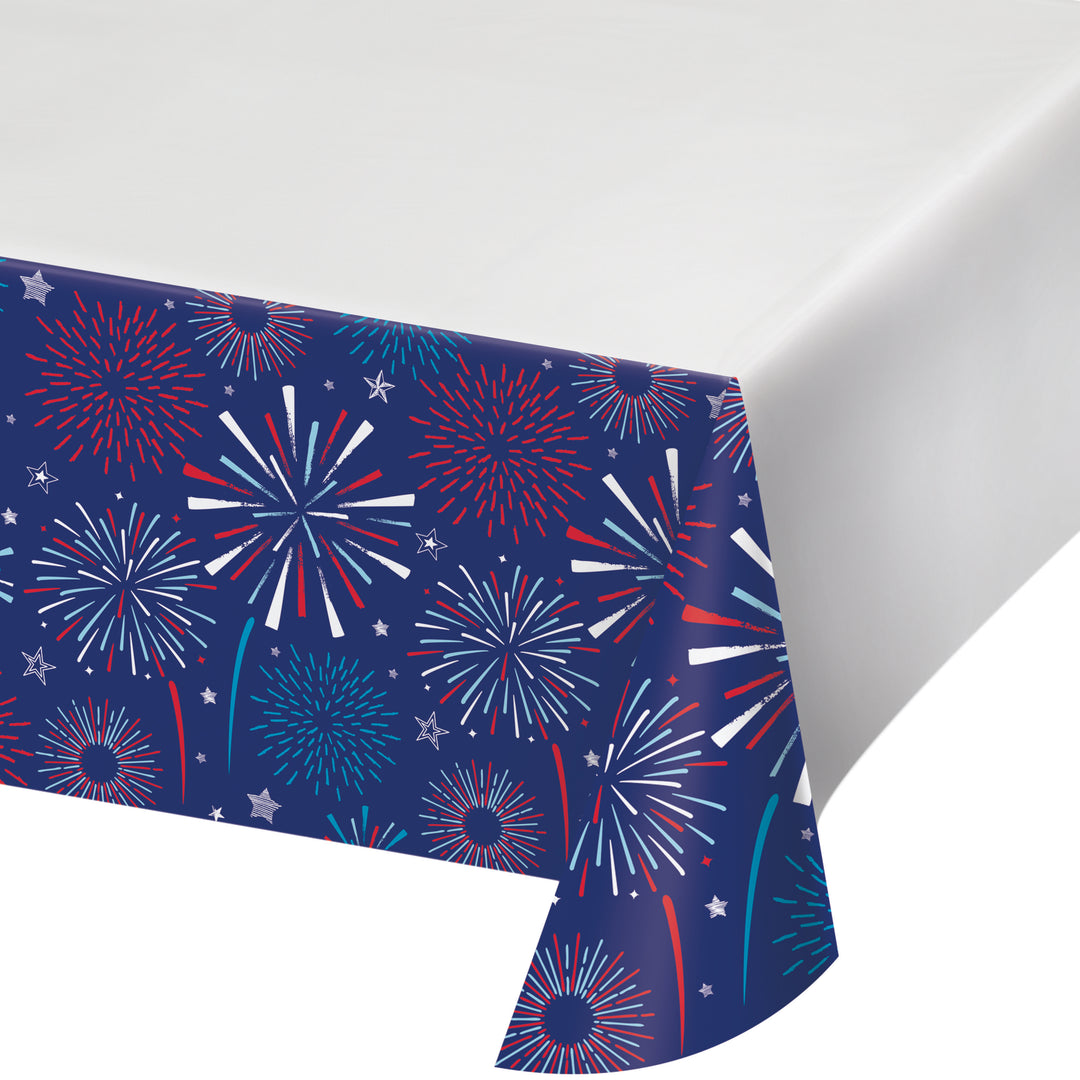 Creative Converting 54" X 108" Patriotic Party Paper Table Cover