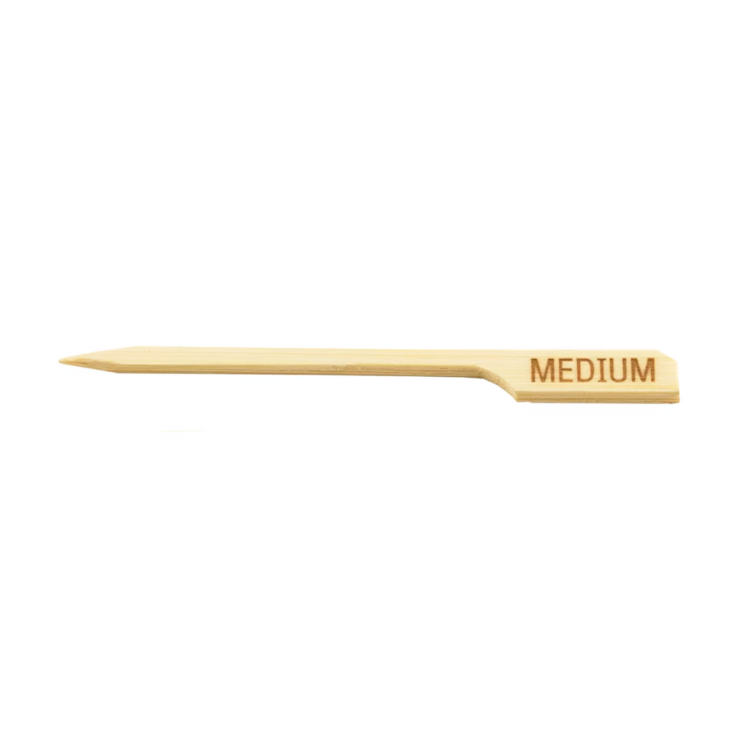 Tablecraft MEDIUM 3.5" Bamboo Medium Steak Marker