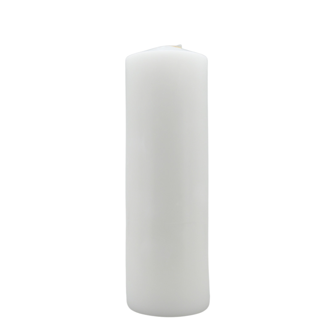 Dine-Aglow Diablo DWP39W 3" x 9" White Pillar Candles