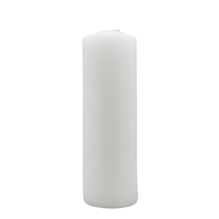 Dine-Aglow Diablo DWP39W 3" x 9" White Pillar Candles