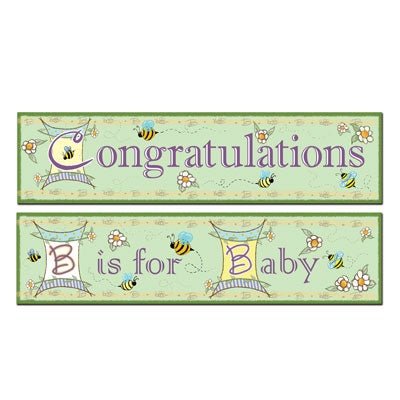 5' x 15" 57898 "B is for Baby" Banner 2 Pack (57898)