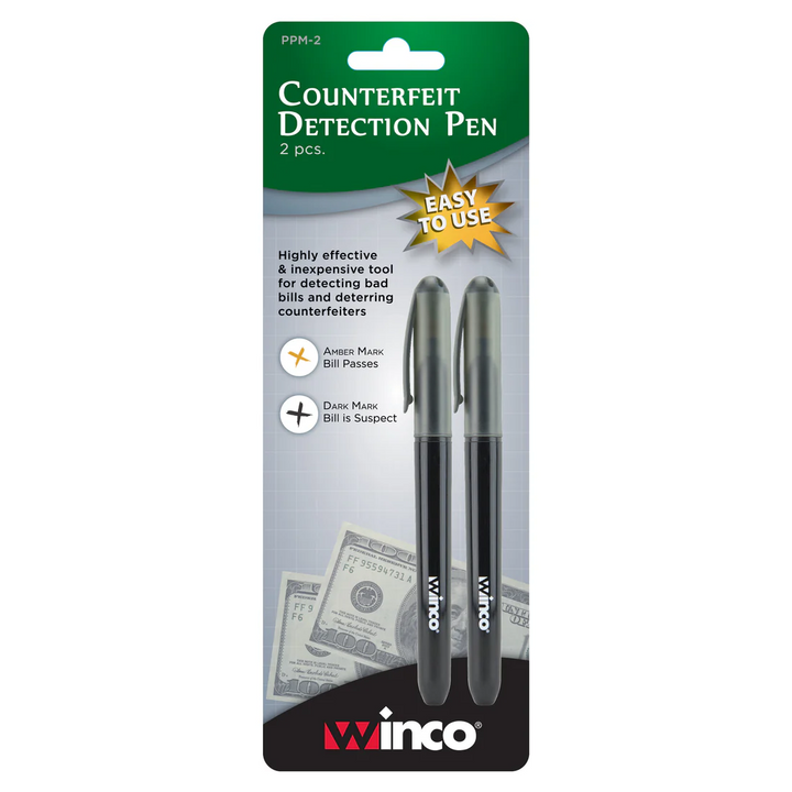 Winco PPM-2 Counterfeit Detection Pen 2 Pack