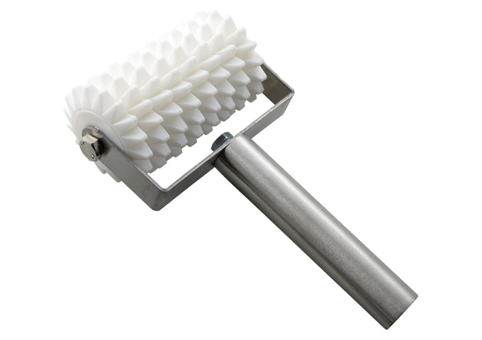 Winco RD-8 Stainless Steel Handle 5" 8-Wheel Head Dough Roller Docker