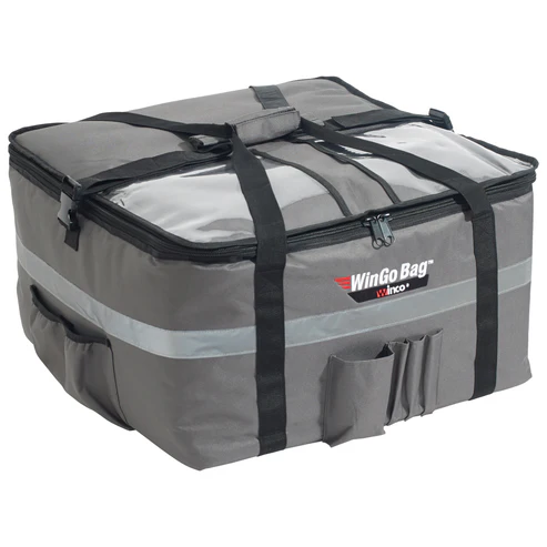 Winco BGCB-2212 WinGo Bag Extra Large Gray Insulated Catering Bag 22" x 22" x 12"