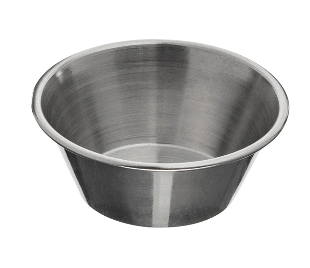 Browne Foodservice 515058 1.5 oz Stainless Steel Sauce Cups