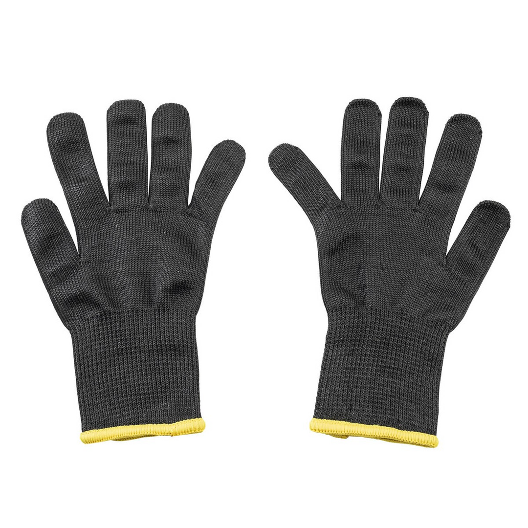Tablecraft The Protector 11208 Small Cut Resistant Black and Yellow Gloves