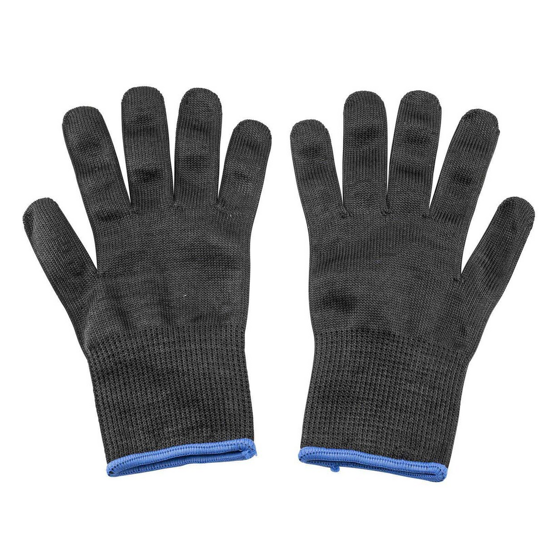 Tablecraft The Protector 11210 Large Cut Resistant Black and Blue Gloves