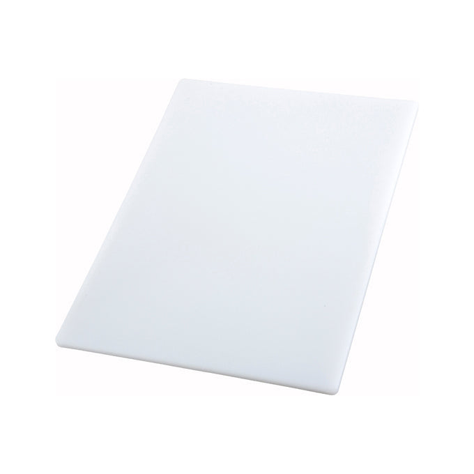 Winco CBWT-1218 12"X18" White Rectangular Cutting Board