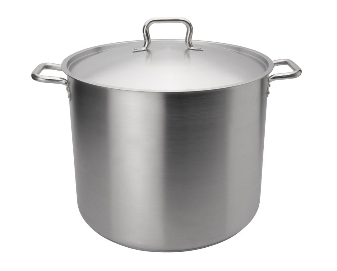 Browne Foodservice 5733960 60 qt Stainless Steel Stock Pot with Lid