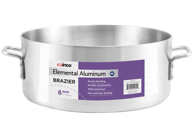 Winco ALBH-35 35 qt Elemental Aluminum Extra Heavy Brazier
