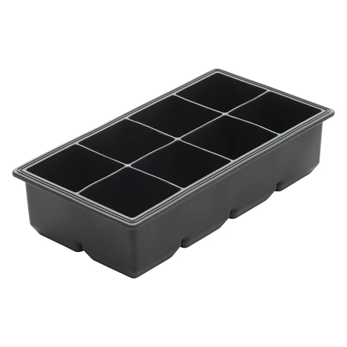 Winco ICCT-8R Silicone Ice Cube 8 Compartments Tray 2" Cubes