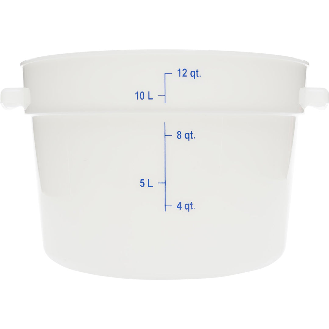 Carlisle StorPlus 1097702 12 qt Round White Food Storage Container