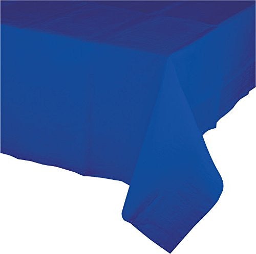 Creative Converting 54" X 108" Cobalt Blue Plastic Table Covers
