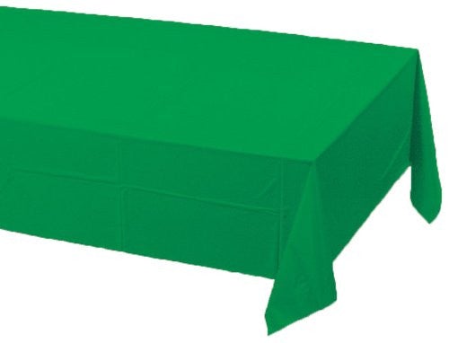 54" X 108" Emerald Green Plastic Table Covers