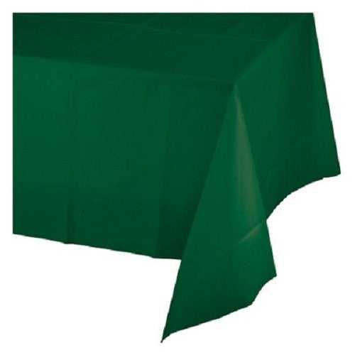 Creative Converting 54" X 108" Hunter Green Plastic Table Covers