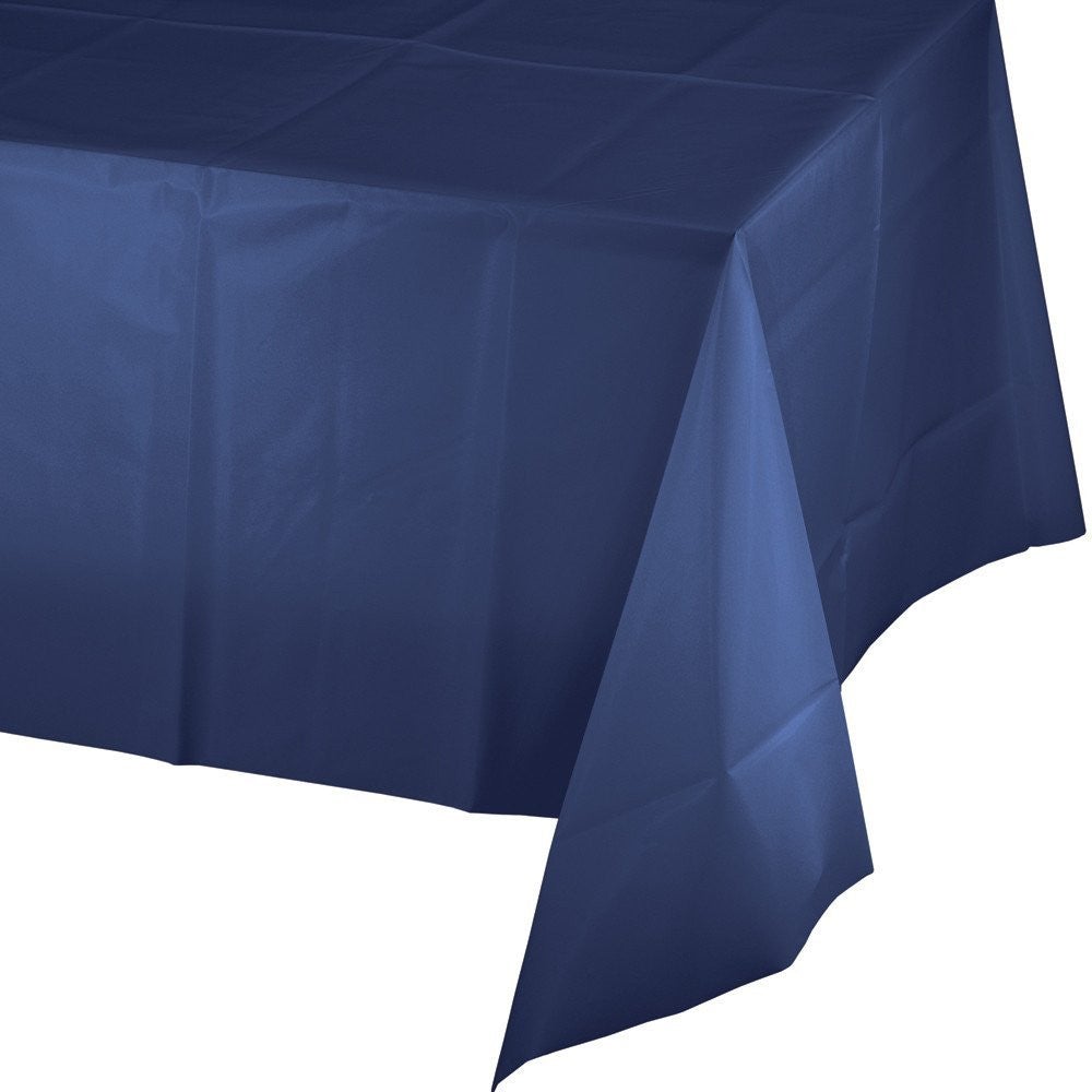 54" X 108" Navy Blue Plastic Table Covers