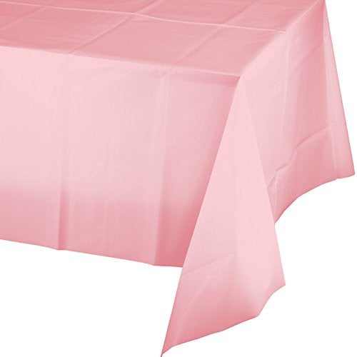 54" X 108" Pink Plastic Table Covers