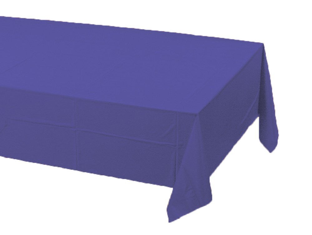 Creative Converting 54" X 108" Purple Plastic Table Covers