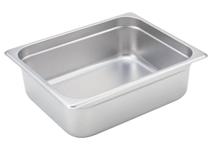 Winco SPJH-204 1/2 Size 4" Stainless Steel Steam Table Pan