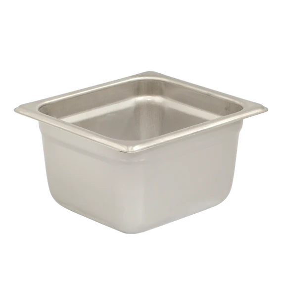 Browne 22164 1/6 Size x 4" Stainless Steel 22 Guage Insert Pan
