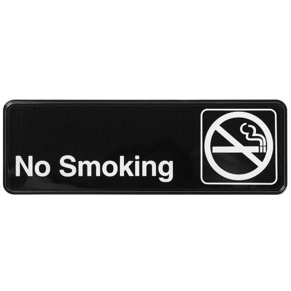 Winco SGN-310 9" x 3" "No Smoking" Sign